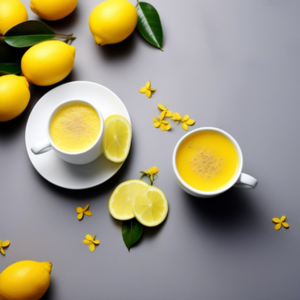 chá de limão com chá de curcuma