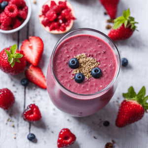 Smoothie de Frutas Vermelhas e Chia