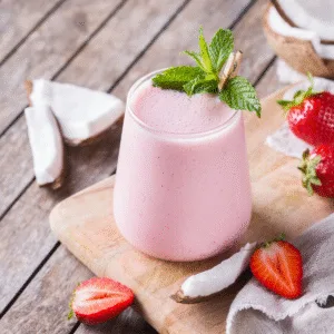 Smoothie de Morango com Coco